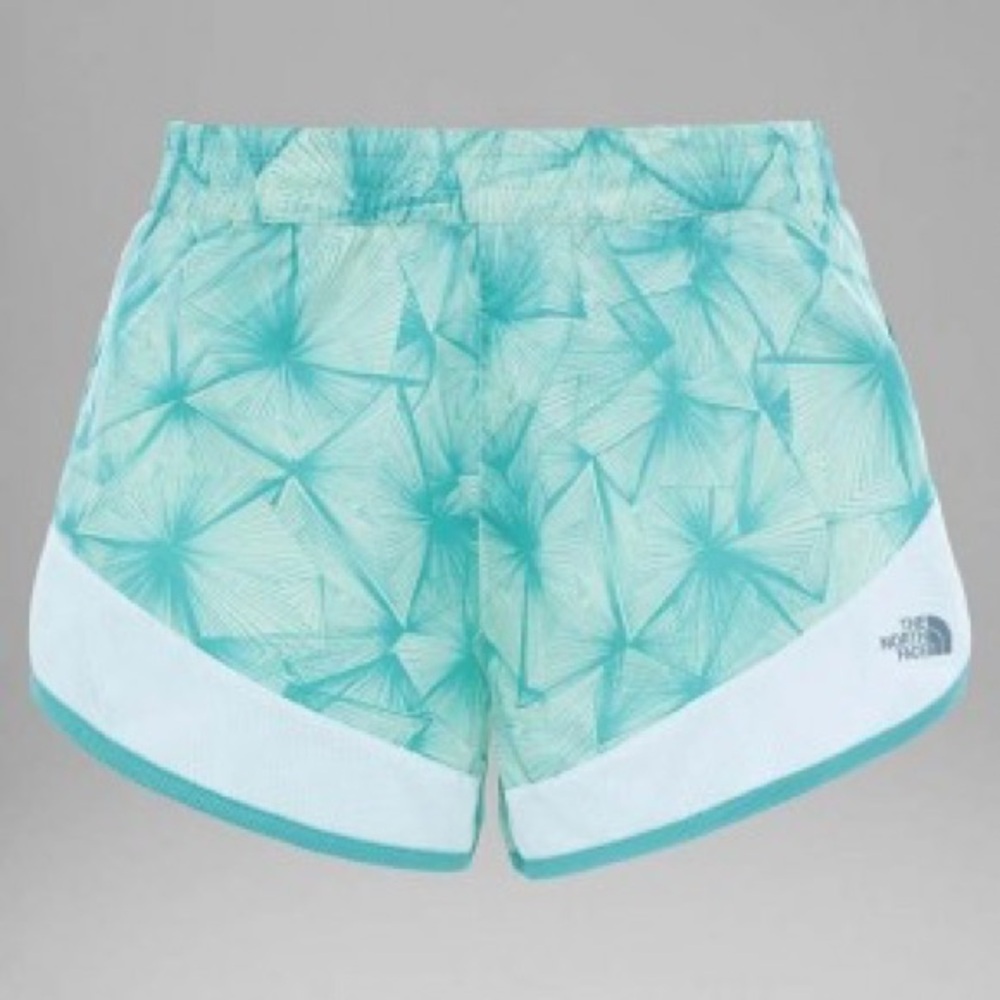 NWT The North Face Altertude Hybrid women's running shorts teal green white S
